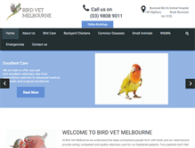 Tablet Screenshot of birdvetmelbourne.com